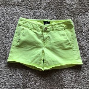 Neon yellow midi AE shorts